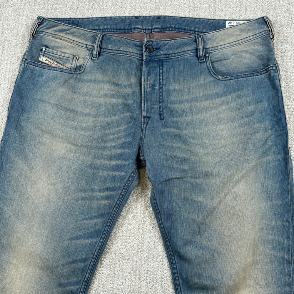 Diesel Mens 38x32 Zatiny Bootcut Button Fly Denim Blue Jeans 0R8XV